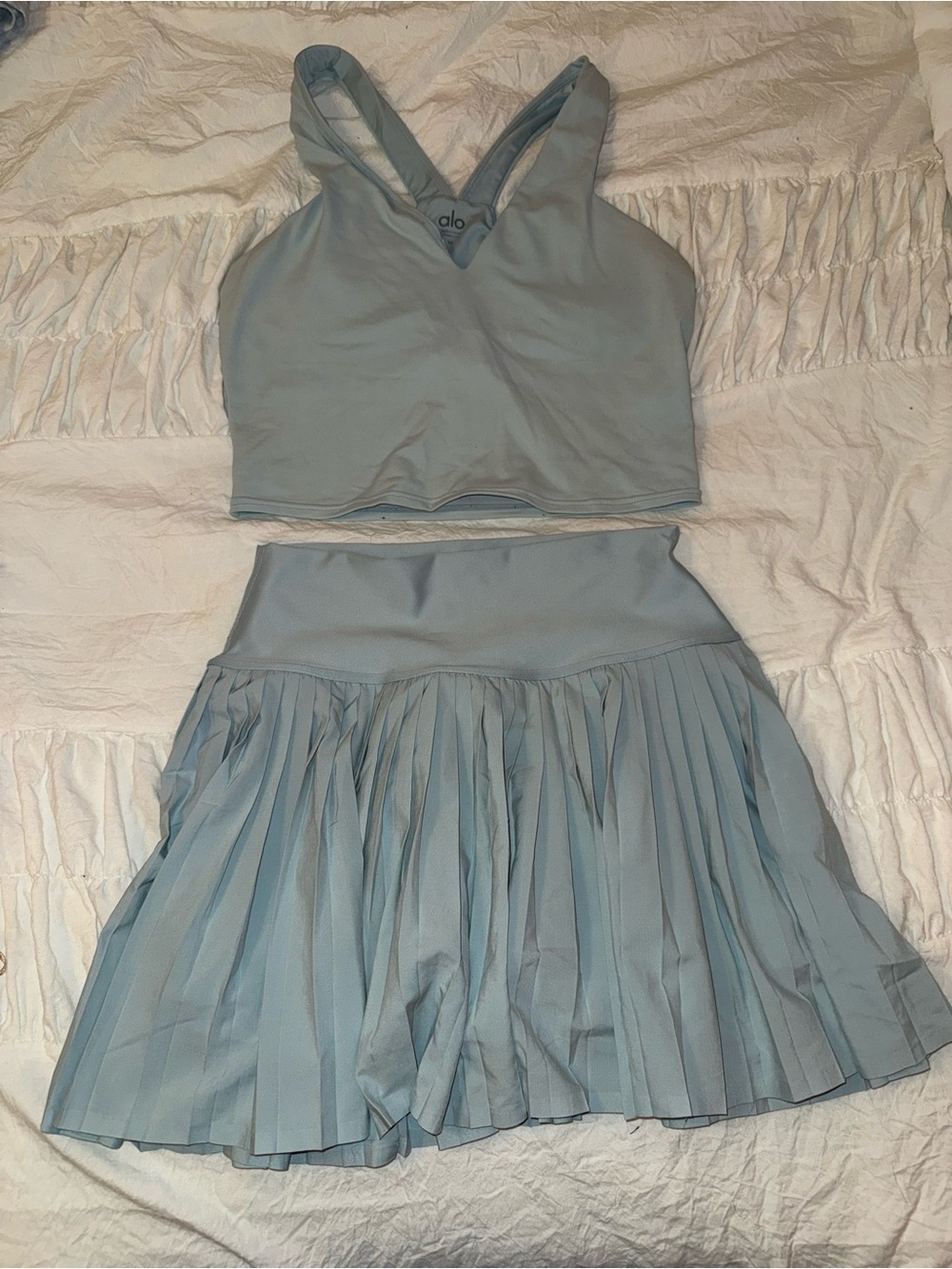 Alo Light Blue Skirt Set